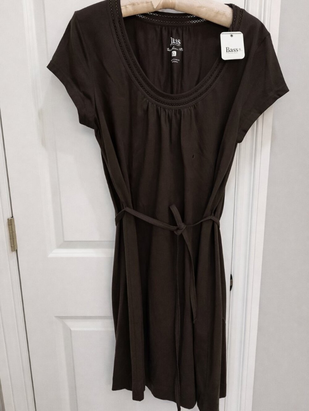 Bass Chocolate Brown Knit T-Shirt Dress NWT